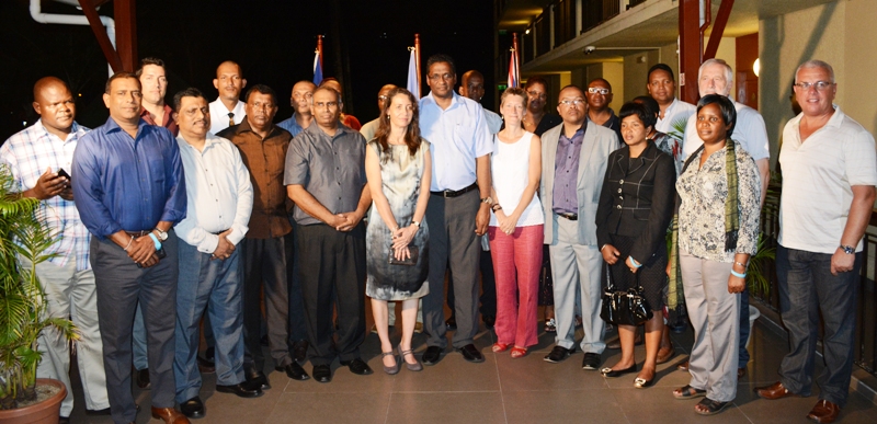 Minister Bastienne, High Commissioner R&ouml;hsler and Candidates. Photo: Nation Seychelles