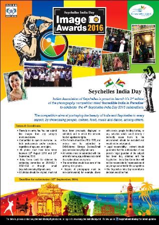 Seychelles India Day 2016 Photography Contest Launched Archive Seychelles Nation Crowdsourced material from millions edited with documentary footage from india on 10th october 2015 make this lyrical portrait of a country. seychelles nation