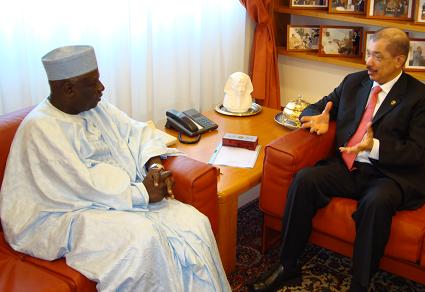 President Michel meeting with FAO director general Abdou Diouf on the sidelines of the High-Level Conference of UN Food and Agriculture Organisation in Rome