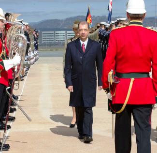 The President inspecting a Guard of Honour