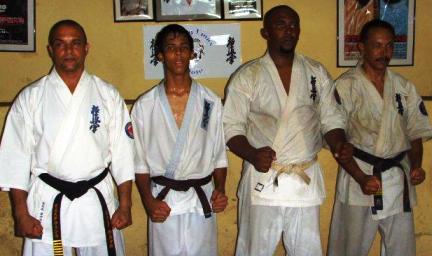 Kyokushin karate-Pragassen and Esther promoted to black belt