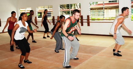 Local dancers take part in tap dancing workshop