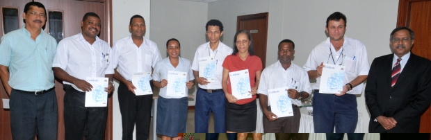 The group of Sepec senior staff who received certificates after successfully completing the Environmental Health and Safety Internal Auditor Course. Also in the photo are Messrs Belle (left) and Arabolu (right)
