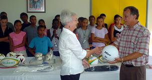 Sports equipment from British High Commission to the NSC