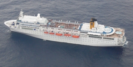 Stricken Costa cruise ship towed to Port Victoria