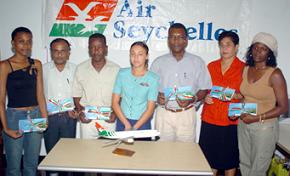 Air Seychelles winners collect tickets