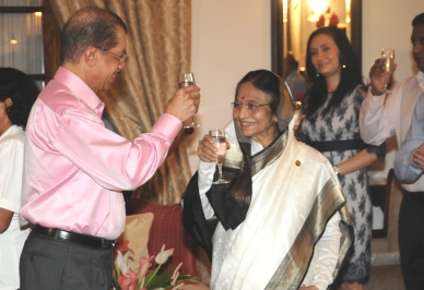President Michel hosts reception for Indian delegation