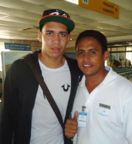 Football-Manchester United’s defender Chris Smalling visits
