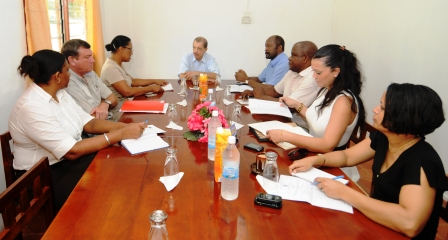 Mr Michel and his delegation’s visit starts with a meeting at the district administration office