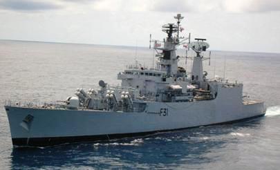 Indian naval ship on surveillance mission