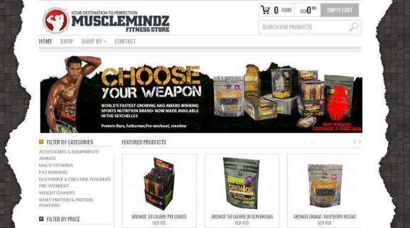 Click, order... and bulk up-. First sports supplement website for Seychelles