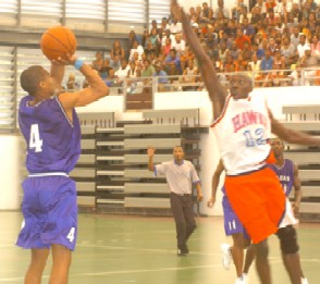Agrippine (left) was on fire with five 3-pointers