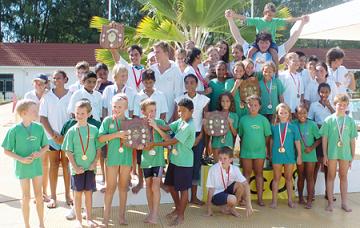 students at the International School on Praslin, Seychelles