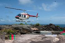 The ‘Heli-bird’ box was transferred by Helicopter Seychelles. Photo by Mike Myers