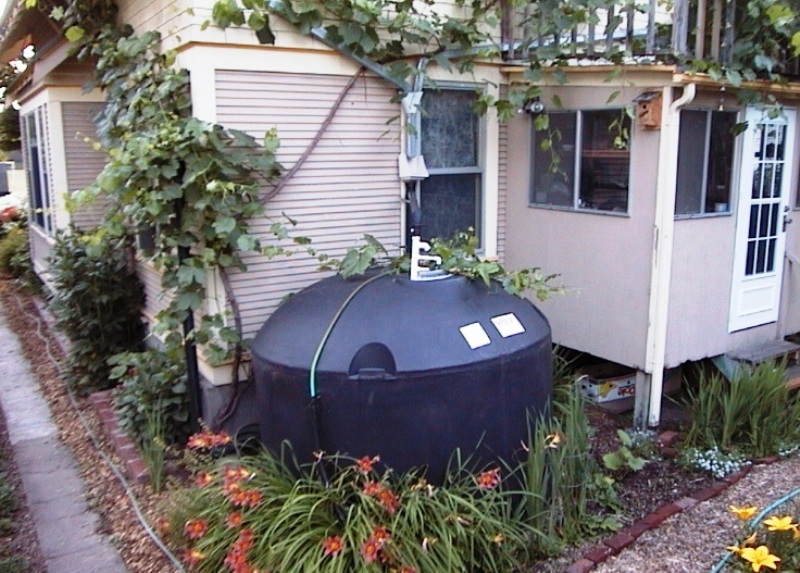 Example of a rain water harvesting system