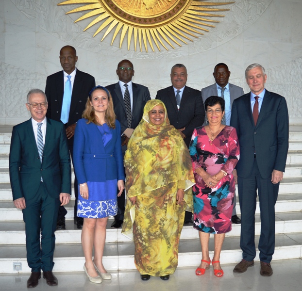 Minister Larue (second right, front row) and Mr Larue (first left, back row) attended the Wada African Executive Committee and Foundation Board meeting
