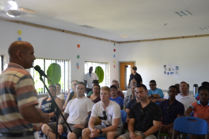 Canadian frigate HMCS Regina crew donate school supplies to orphanages