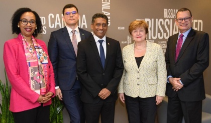 President Faure discusses coastal and ocean issues with World Bank chief