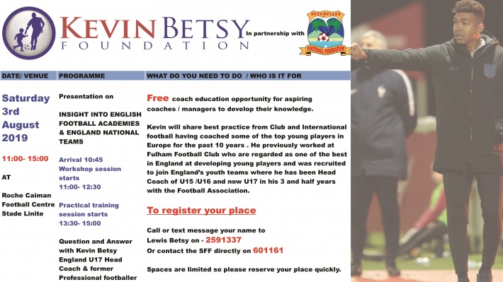 Register for workshop with former professional Kevin Betsy