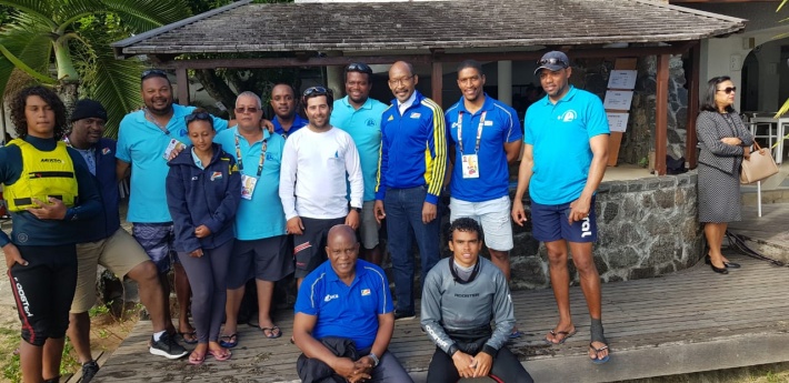 VP Meriton cheers on Seychellois athletes hours after arriving in Mauritius