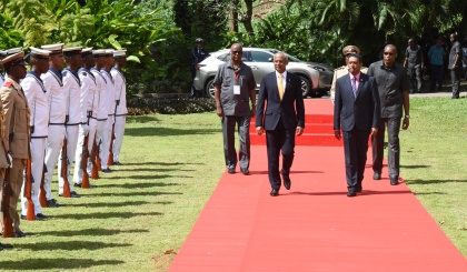 President Ibrahim Mohamed Solih welcomed at State House         Seven cooperation agreements signed