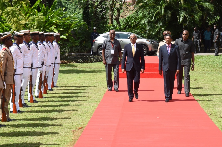 President Ibrahim Mohamed Solih welcomed at State House         Seven cooperation agreements signed