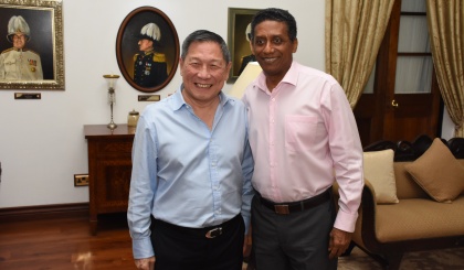 SBM chairman Li Kwong Wing calls on President Faure