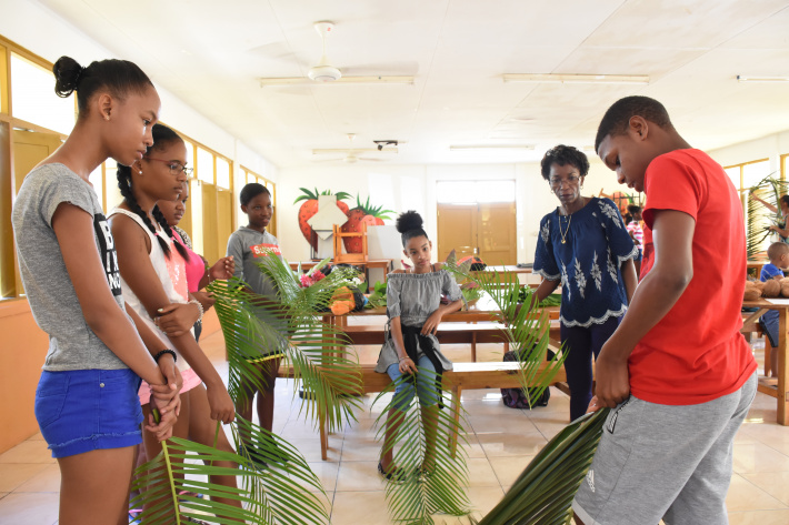 Youths learn about Creole cuisine