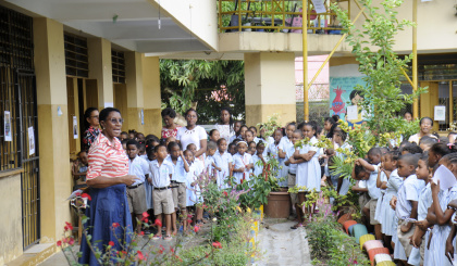 Anse Etoile primary school students learn with fun