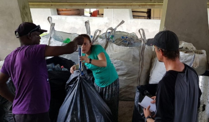 ICS-organised beach clean-up on Desroches