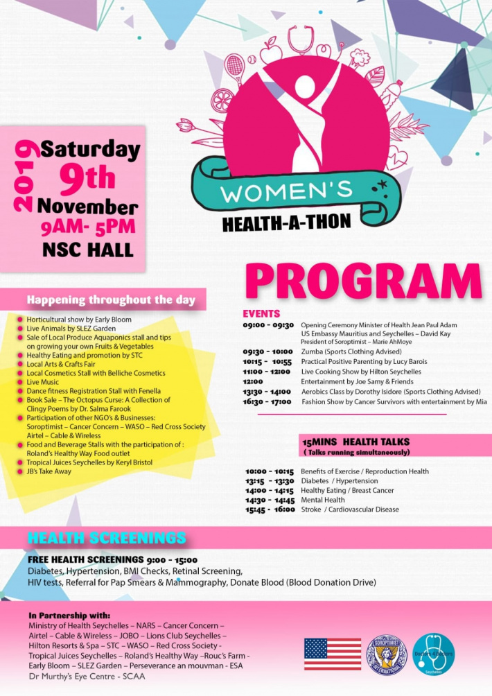 Soroptimist Club organises Women’s Health-a-Thon on November 9