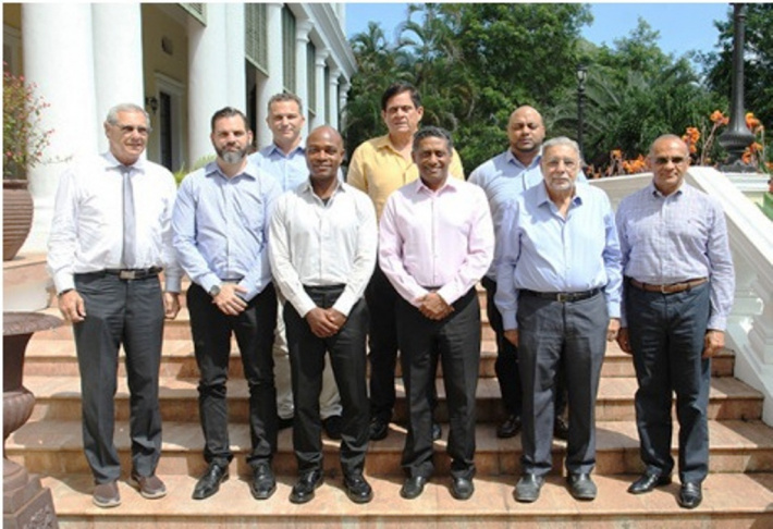 President Faure meets new Seychellois owners of Cable & Wireless Seychelles