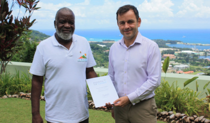 Queen Elizabeth recognises Victorin Laboudallon with Commonwealth Points of Light award