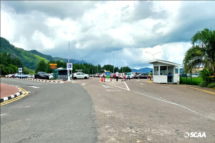 Pay parking system at  airport in the offing