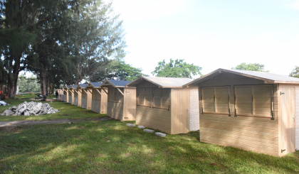 New kiosks being built at ex-children’s playground for street vendors