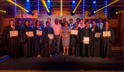Constance Ephelia awards employees on successful completion of training courses