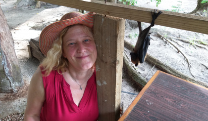 Rescuing baby bat in the Veuve Reserve