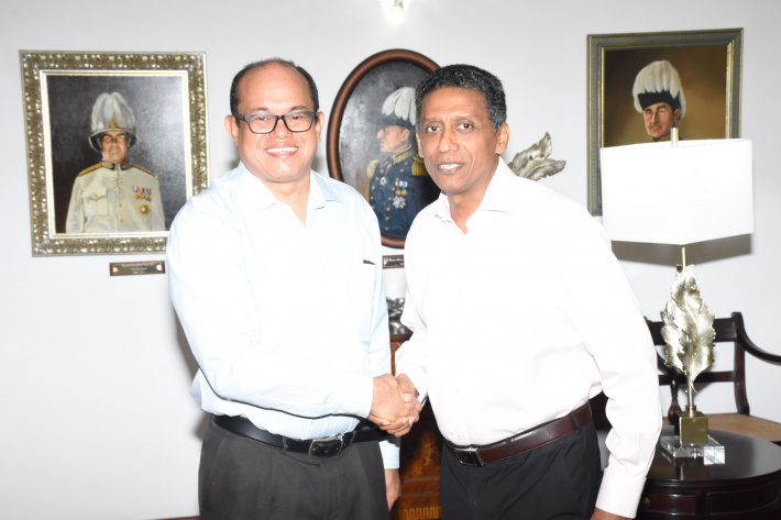 Dr Rolph Payet meets President Danny Faure