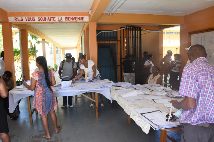 Parents turn out in numbers to collect education packs