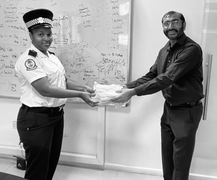 Fight against COVID-19 Local business donates face masks to Mont Fleuri police