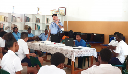 Prison service interacts with students of English River secondary school