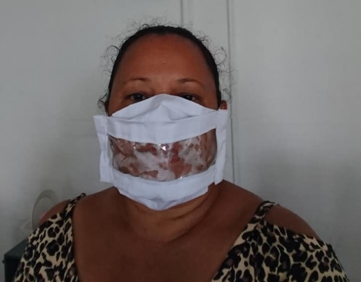 Transparent masks for deaf people, sign language users