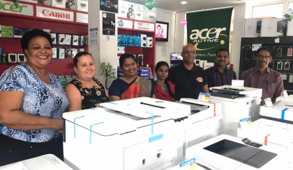 PillayR Arts Foundation donates photocopier to La Retraite school