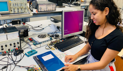 Shanna Charlette excels in electrical engineering course