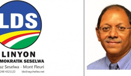 Linyon Demokratik Seselwa Vice-Presidential candidate Ahmed Afif