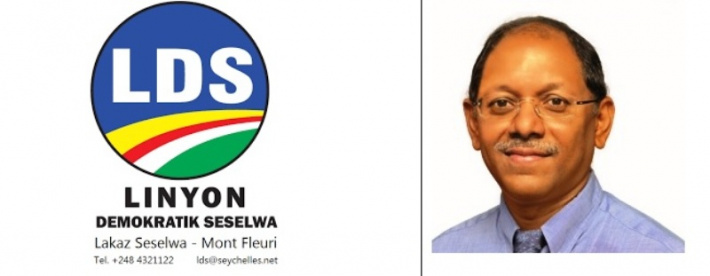 Linyon Demokratik Seselwa Vice-Presidential candidate Ahmed Afif