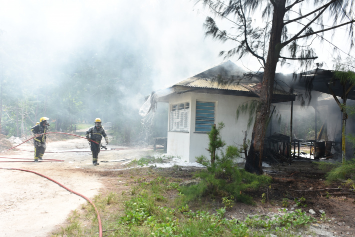 Fire guts vacant building at Perseverance 1