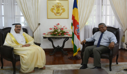 UAE chargé d’affaires pays courtesy call on President Ramkalawan
