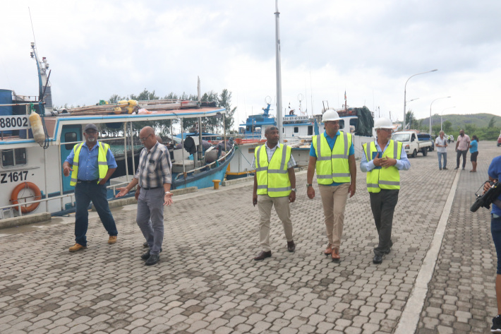 Designated Minister Ferrari visits fishing facilities, fishing projects