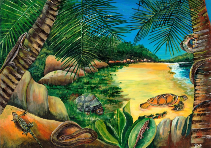 Arts teacher donates painting to ICS